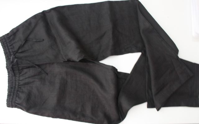 Pantalón de lino negro.  Corte inglés. Nuevo. T38