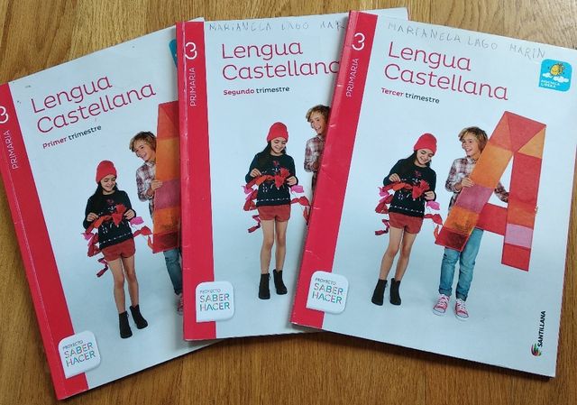 Libros escolares lengua 3° primaria Santillana