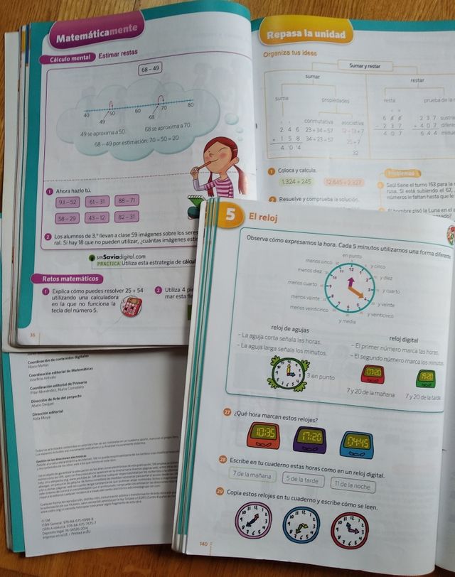 Libros escolares matemáticas 3°primaria sm