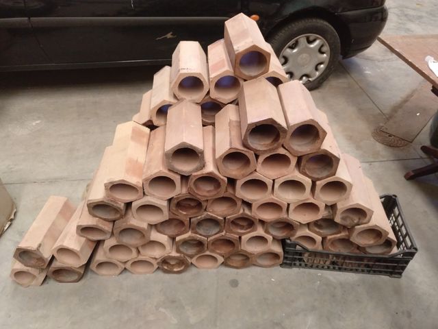 Botelleros de cerámica rustico