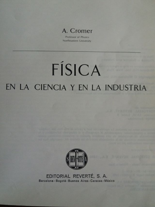 Física en la ciencia y en la industria. A Cromer