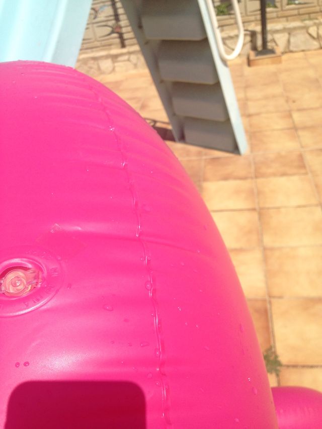 Galleggiante gigante da flamenco rosa per 2/3 persone