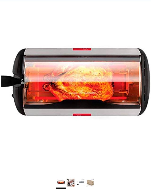 Eurowebb Asador Electrico Portátil 600W, Nuevo