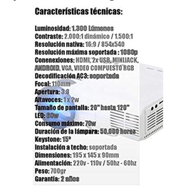 Proyector y accesorios