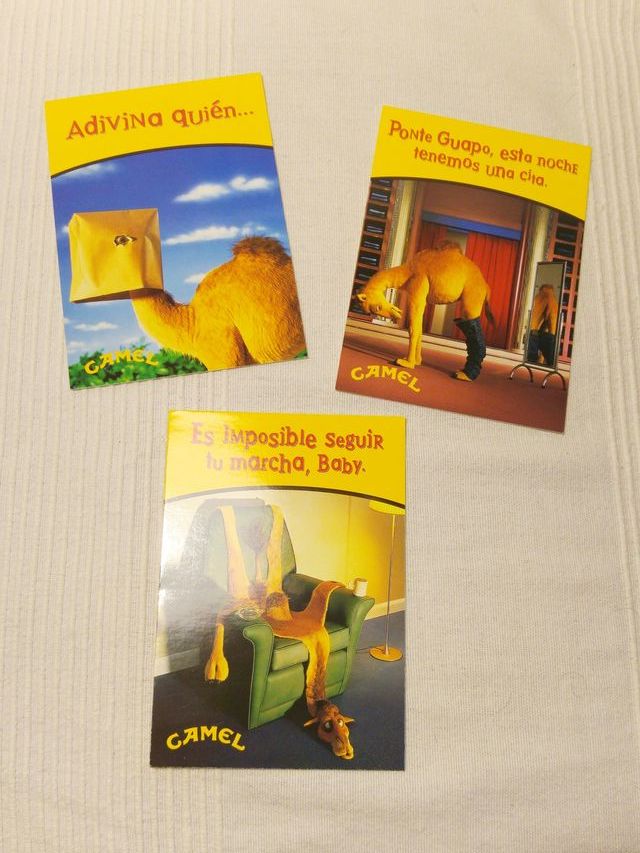 Tarjetas postales CAMEL