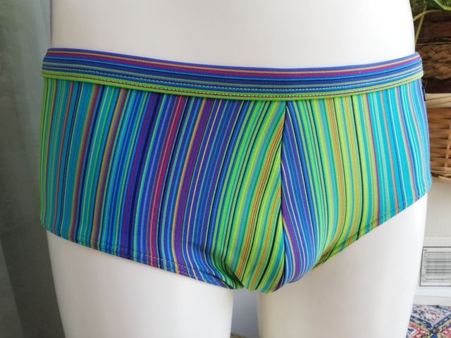 Bañador hombre slip midi rayado colorido