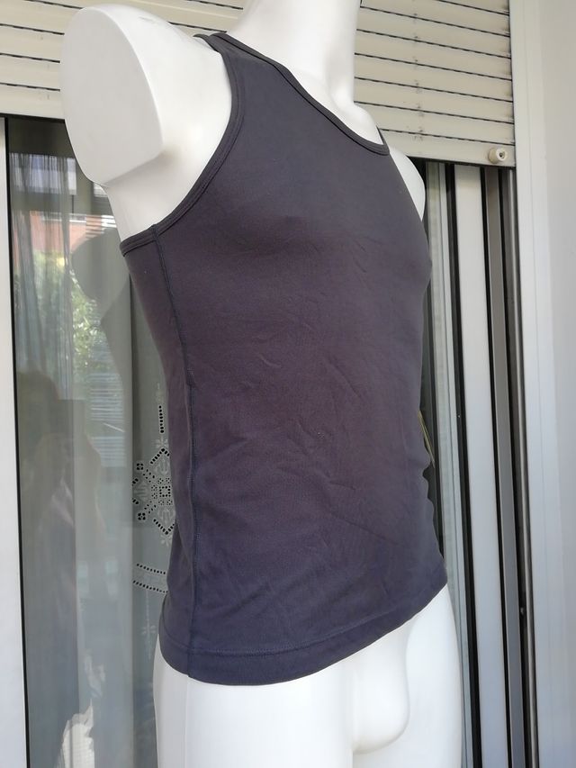 Camiseta sport de piqué hombre S  gris oscuro