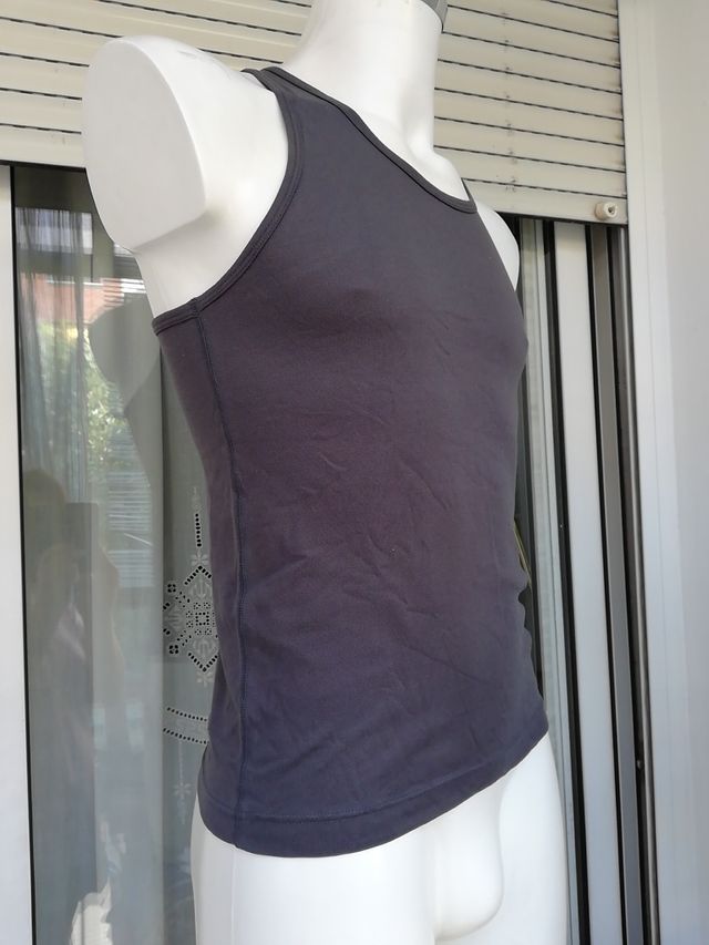 Camiseta sport de piqué hombre S  gris oscuro