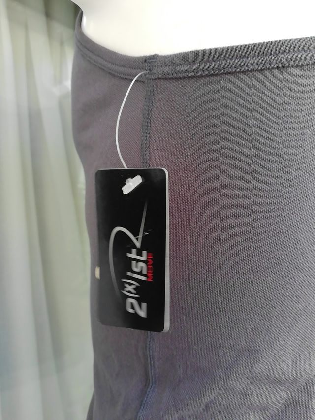 Camiseta sport de piqué hombre S  gris oscuro