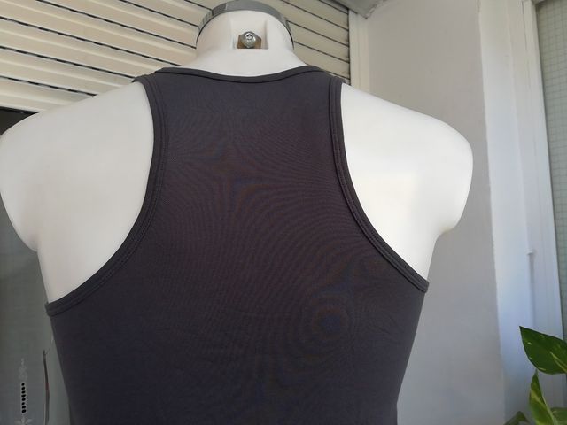 Camiseta sport de piqué hombre S  gris oscuro