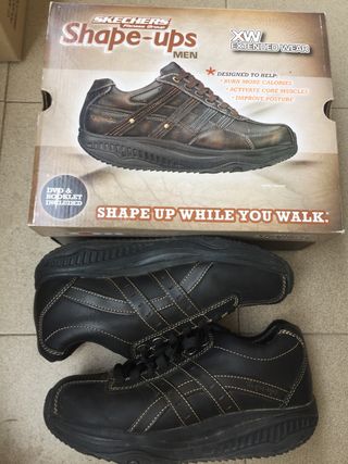 skechers shape ups marron