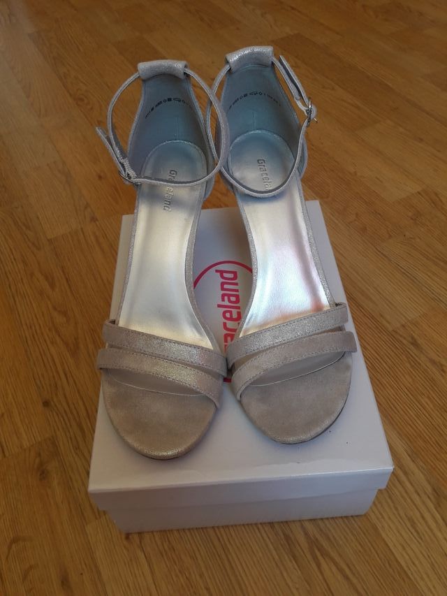 Zapatos de fiesta plateados