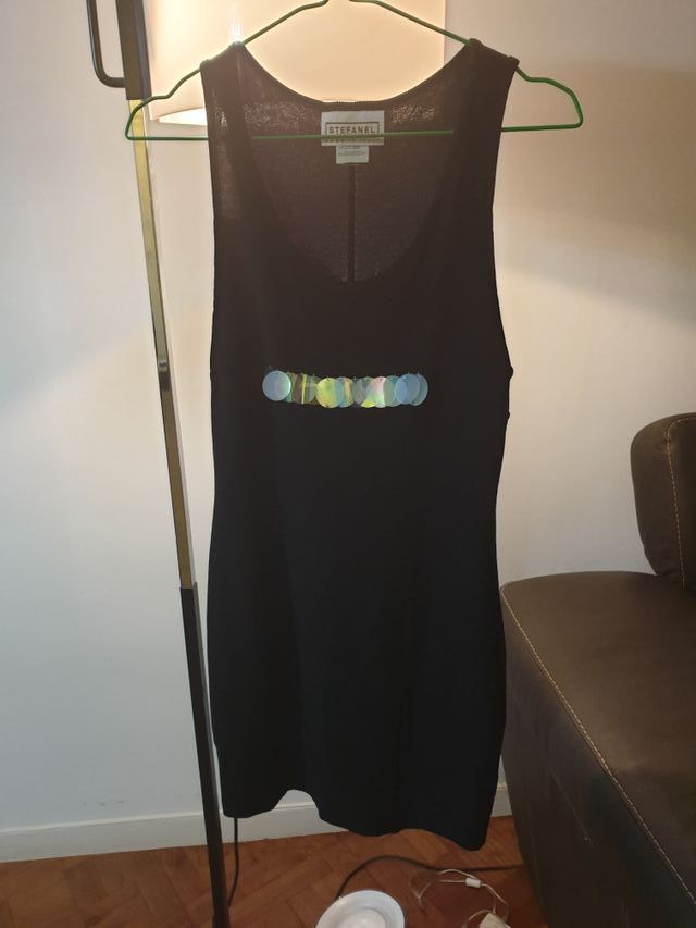 vestido negro corto talla 38 o M