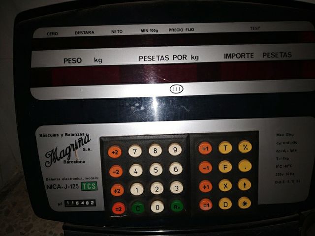Báscula comercio