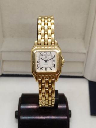 Reloj de oro Cyma de segunda mano en WALLAPOP Reloj CYMA de oro, cadena de seguridad. Señora. Foto 1