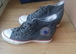 converse cuña mujer negras converse cuña mujer negras