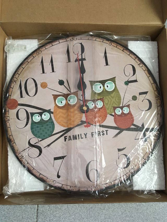 Medidor y reloj de pared - Búhos