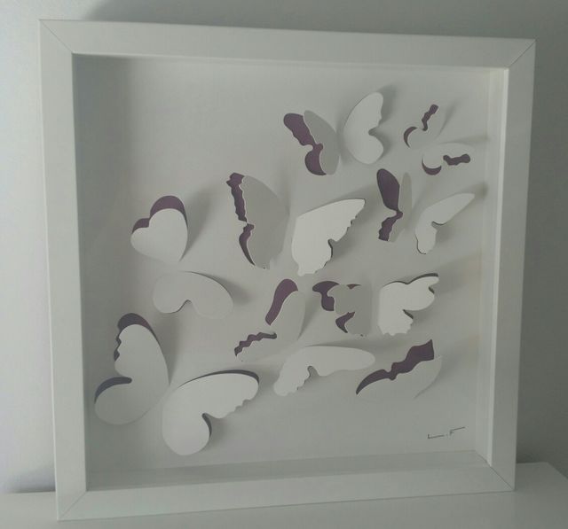 Cuadro diseño de mariposas