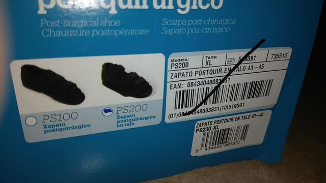 Zapato postquirúrgico Talla 43-45. Como nuevo