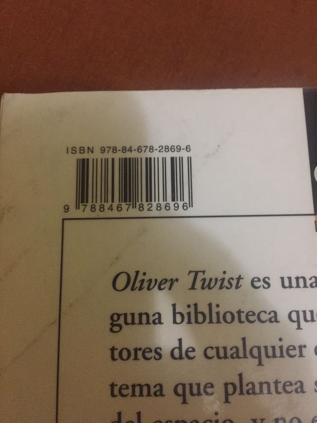 Libro lectura Oliver twist