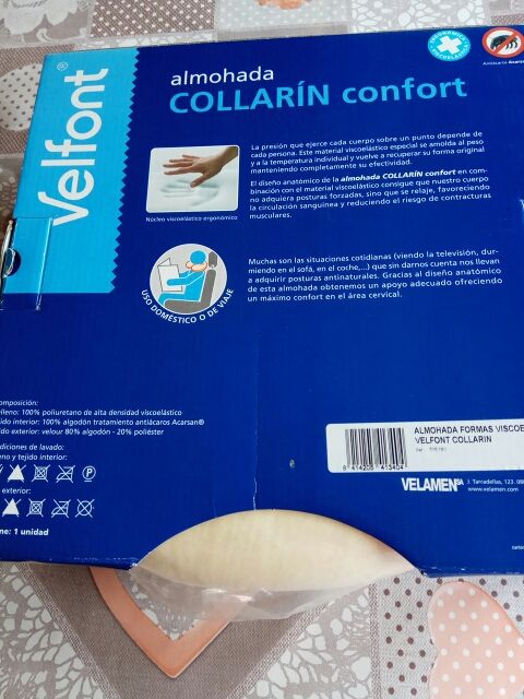 Almohada de viaje viscoelástica