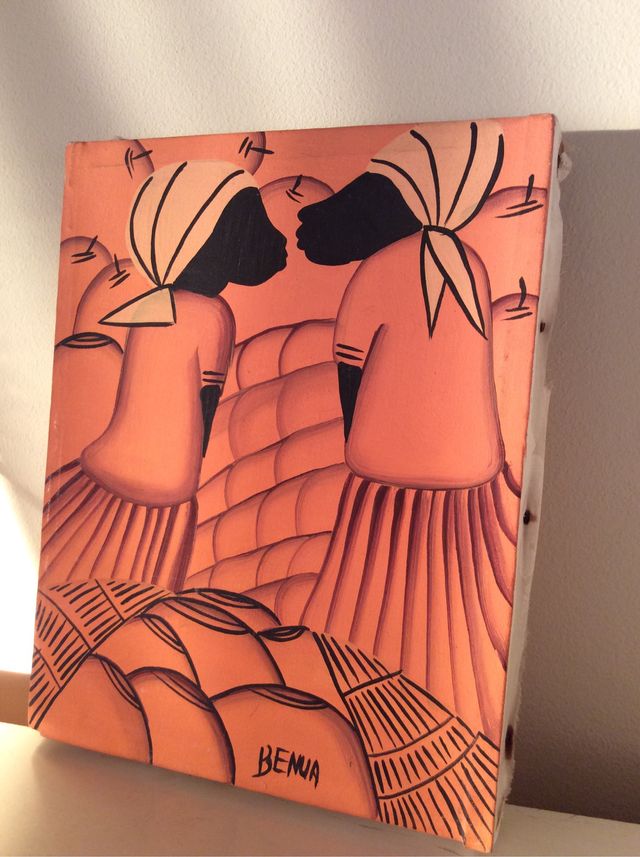 Lienzo cuadro pintura óleo. titulo ritual.