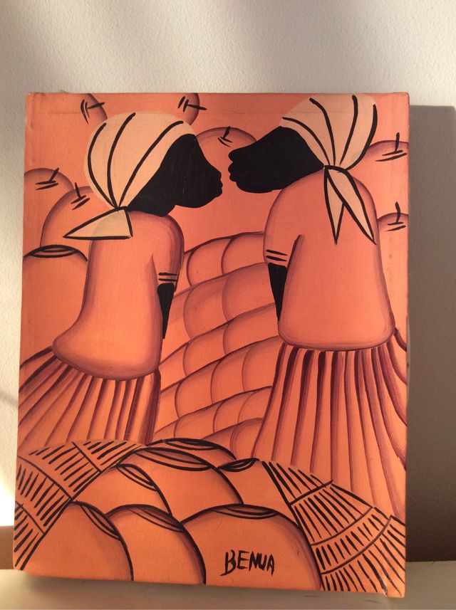 Lienzo cuadro pintura óleo. titulo ritual.