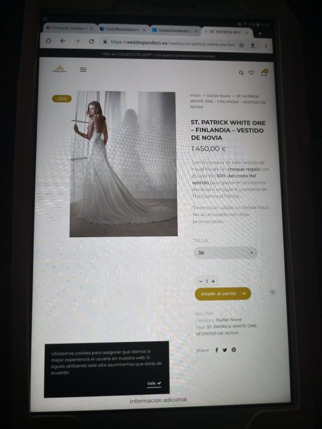 vestido novia st Patrick white one  finlandia