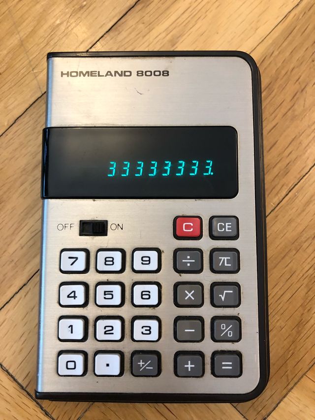 ANTIGUA CALCULADORA HOMELAND 8008