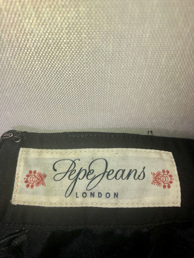 PEPE JEANS mini falda negra