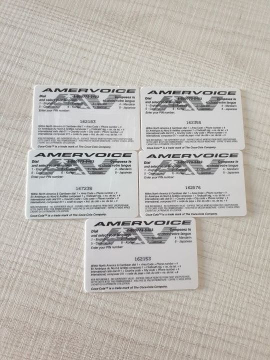 Tarjetas telefónicas de Coca Cola Coke