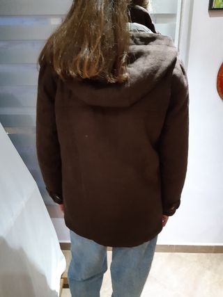 parka marron mujer