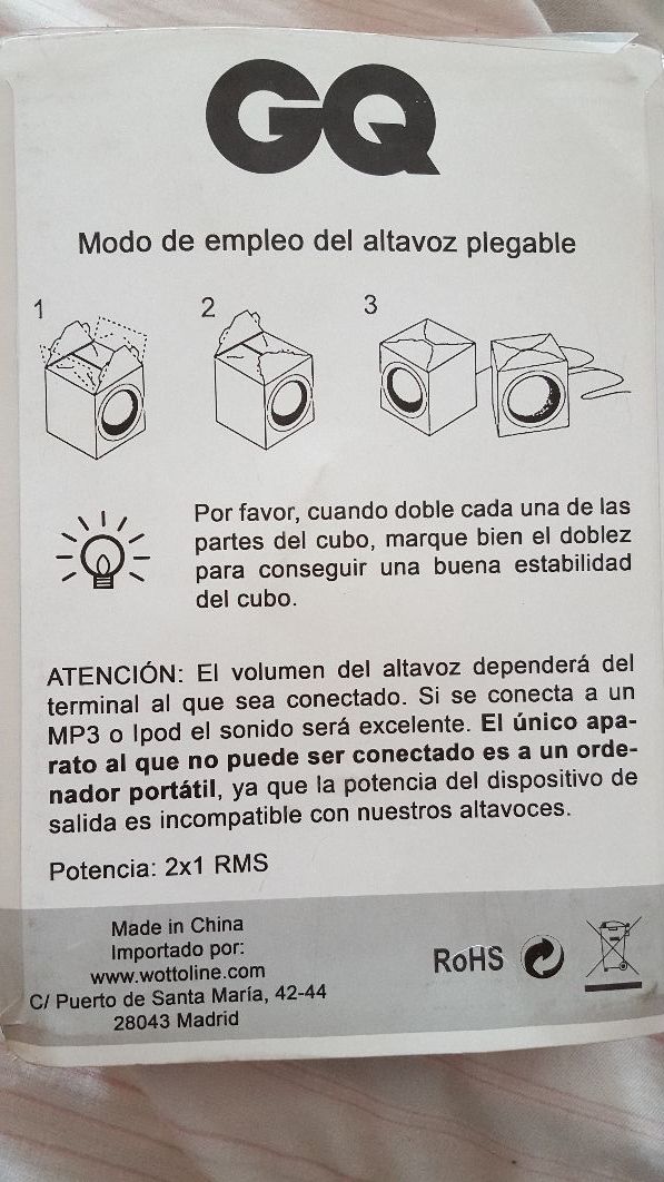 Mini altavoces plegables GQ