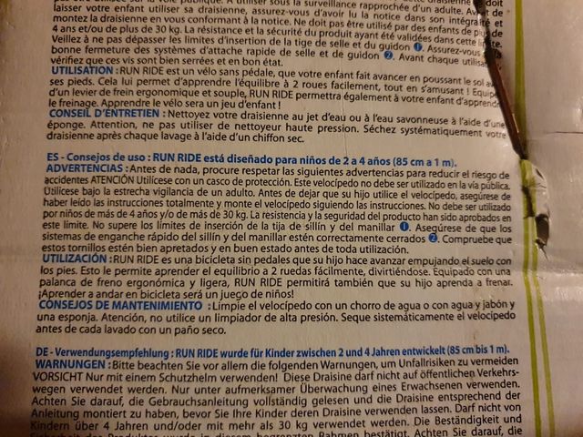 Bicicleta sin pedales