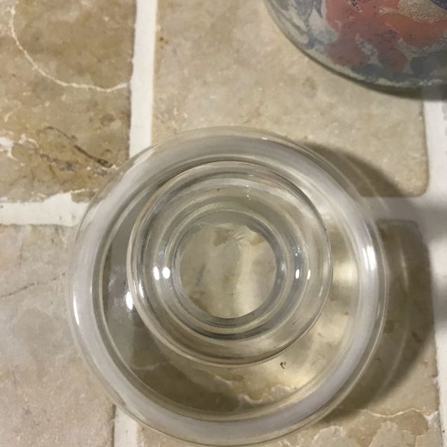 Frasco de cristal con tapa