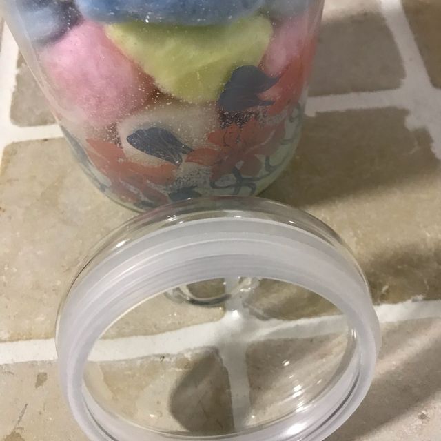 Frasco de cristal con tapa