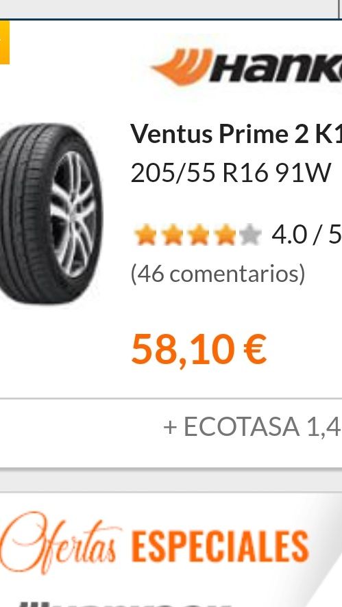 rueda 205 nueva, solo estrenada