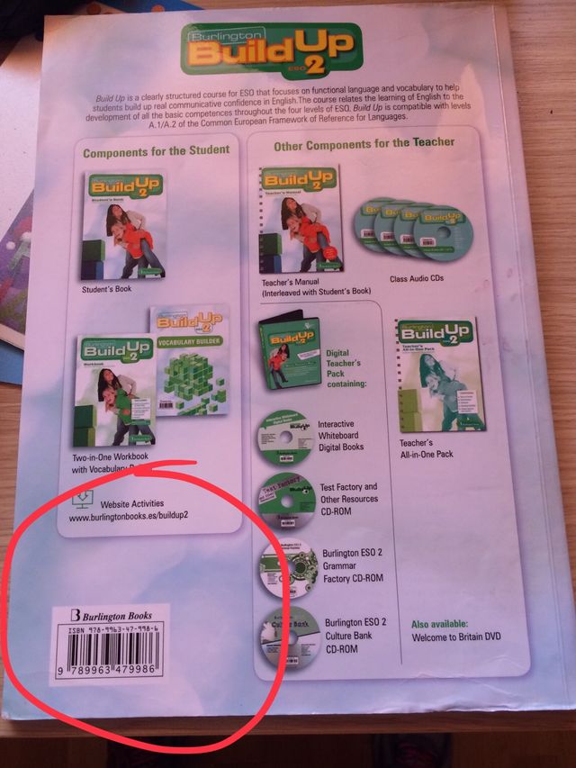 Libro inglés BUILD UP2 student s  book