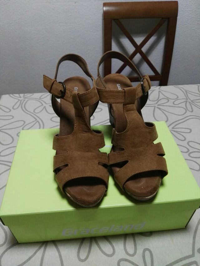 Sandalias cuñasGraceland 39, valen también para 38