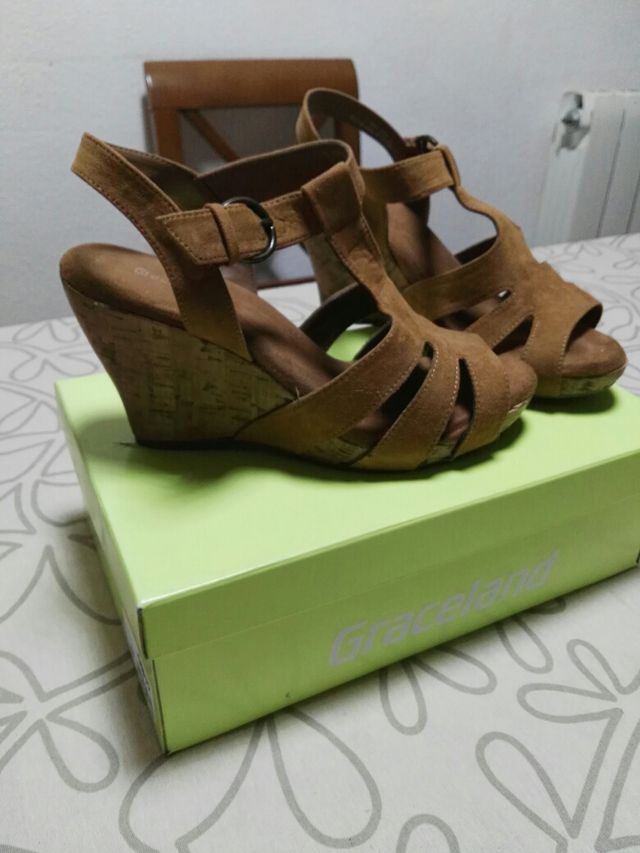 Sandalias cuñasGraceland 39, valen también para 38