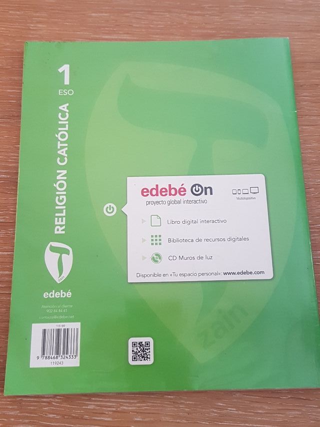 Libro de Religión Católica de 1º de ESO Edebé