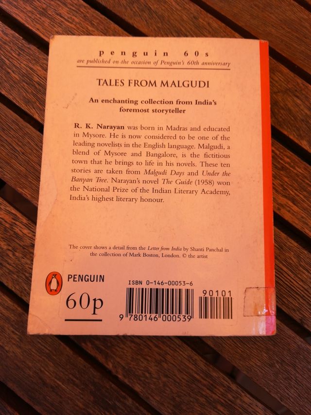 libro inglés. Cuentos. Tales from Malgudi. Narayan