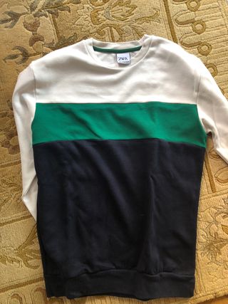 Sudadera jersey Zara tricolor NUEVA de segunda mano por 10 EUR en Madrid en  WALLAPOP