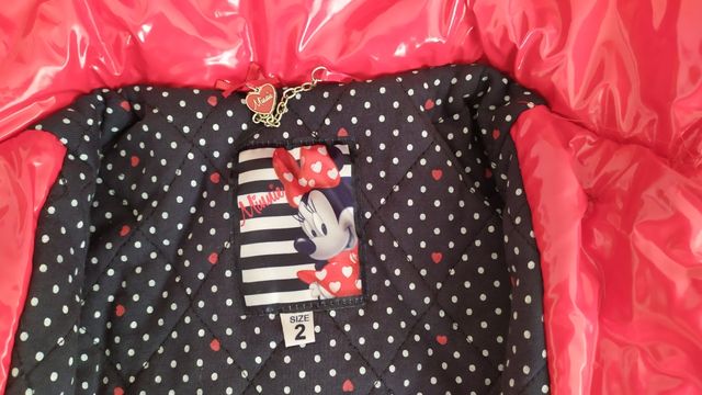Impermeable rojo charol T 2 años Minnie