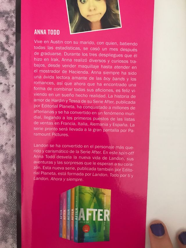 LIBRO LANDON TODO POR TI ANNA TODD