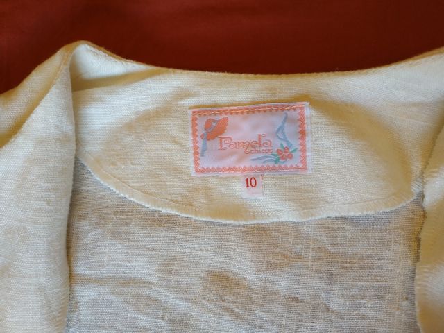 Conjunto de lino de 3 piezas para niña, talla 10 a