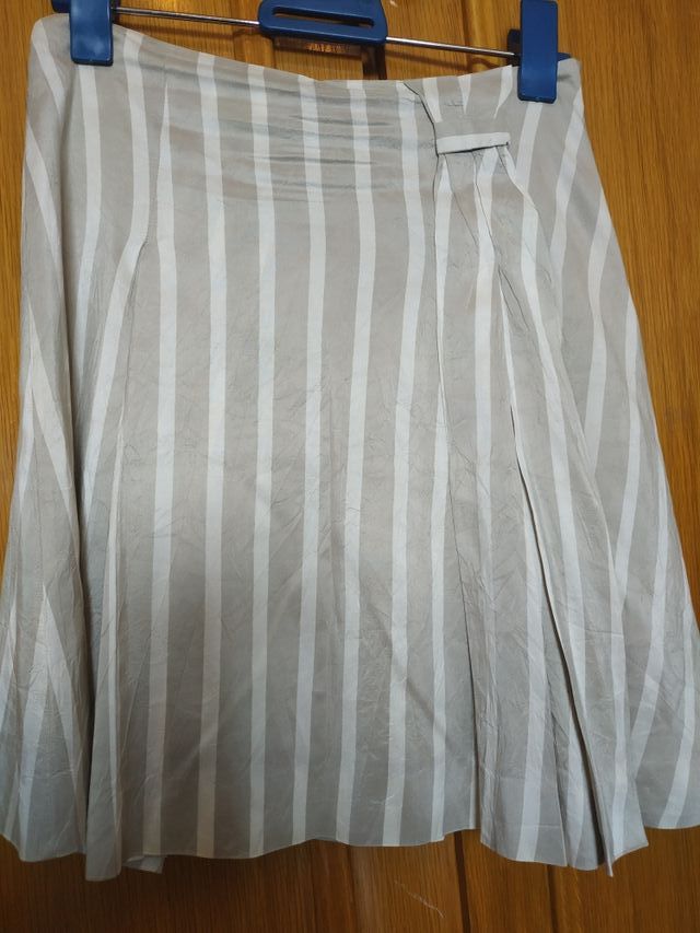 Falda de Tintorero color topo y beige claro