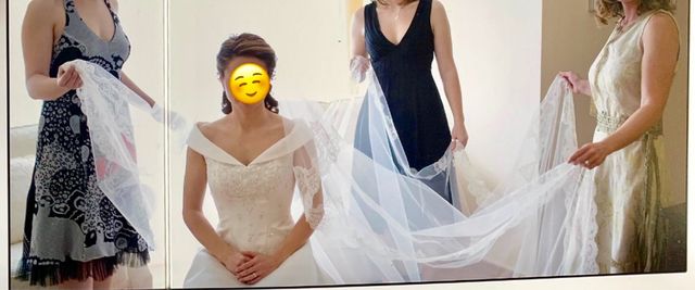 Vestido de novia/boda,velo/chal.-