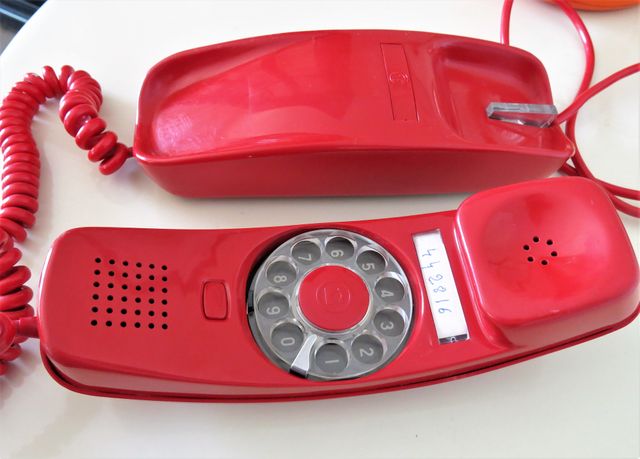 Teléfono rojo Góndola Citesa vintage (Heraldo)
