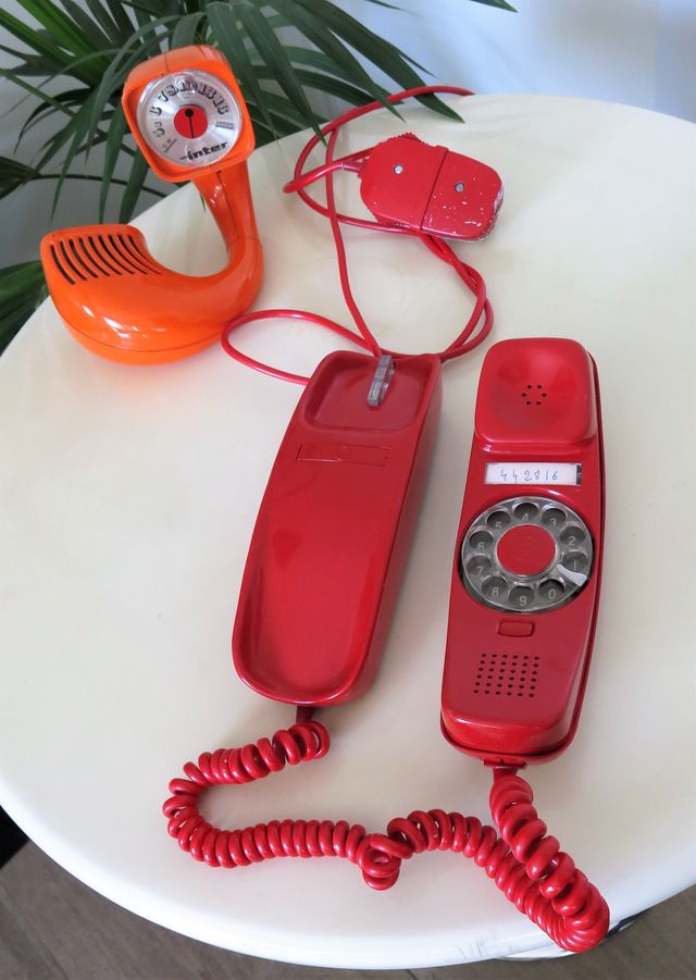Teléfono rojo Góndola Citesa vintage (Heraldo)